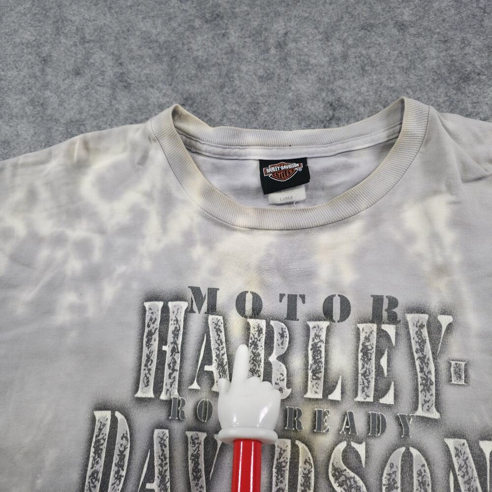 VTG Harley Davidson Motorcycles T Shirt Mens Large Tie Dye Flames Graphic Biker - Picture 13 of 16